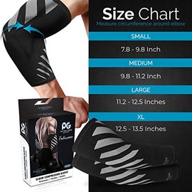 Physix Gear Sport Coderas deportivas de neopreno, las mejores coderas epicondilitis para hombre y mujer, coderas para tendinitis, codo golfista y codo