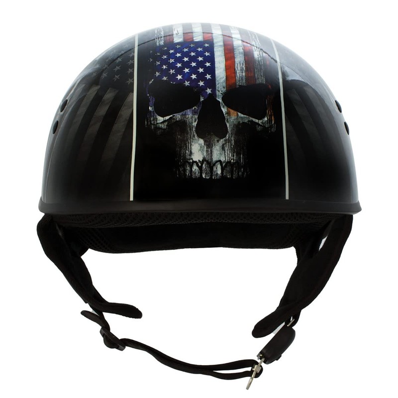 Milwaukee Leather Hot Leathers HLD1042 Gloss Black 'Warrior Bullet' Advanced