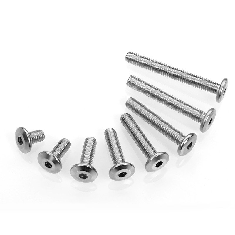 Mywish - 30 tornillos M5 M5 de cabeza plana, tornillos
