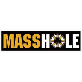 Masshole Black & Gold Bumper Sticker