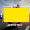 4"x7" Blank Yellow Motorcycle License Plate - Perfect for Custom