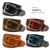 Men's Casual Full Grain Leather Belt 1-1/2" Wide Black Brown