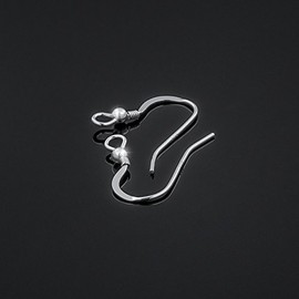 Sterling Silver Fish Hook Ear Wires Ball and Spring 22mm