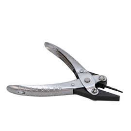 The Beadsmith 3-Step Round and Flat Nose Parallel Plier, Loops 1, 1.5, 2mm, 5.5 inches (140mm) Steel tool for jewelry making, with spring