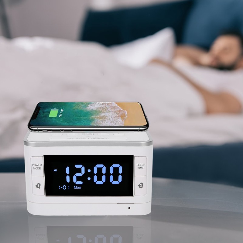 Bluetooth Speaker Player Wireless Charging Digital Alarm Clock