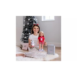 Christmas Mimi Doll with Reindeer Antlers Headband, Slippers, and Accessories Set