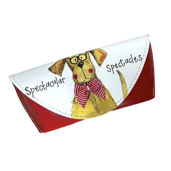 Alex Clark Art Spectacular Spectacles Dog Glasses Case, White, One