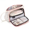 EASTHILL Large Capacity Colored Canvas Storage Pouch Marker Pen Pencil