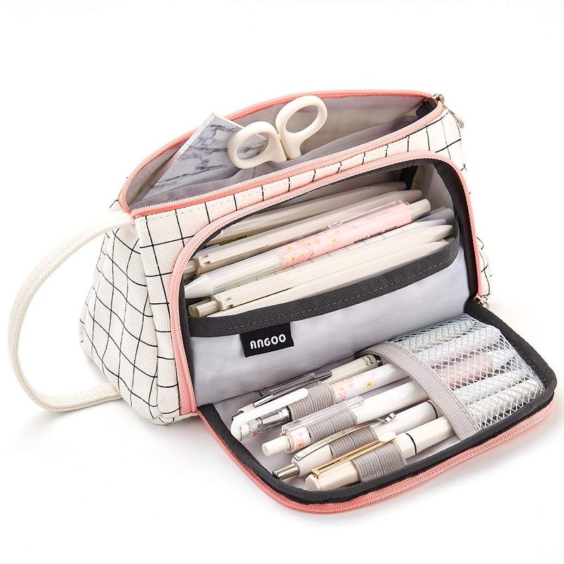 EASTHILL Large Capacity Colored Canvas Storage Pouch Marker Pen Pencil