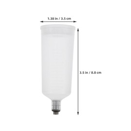 Hohopeti 4pcs Split Replaceable Airbrush Cups Clear Plastic Paint Containers for Easy Disassembly Lightweight and Portable Design for Artists High Precision Nozzle for Vibrant Results