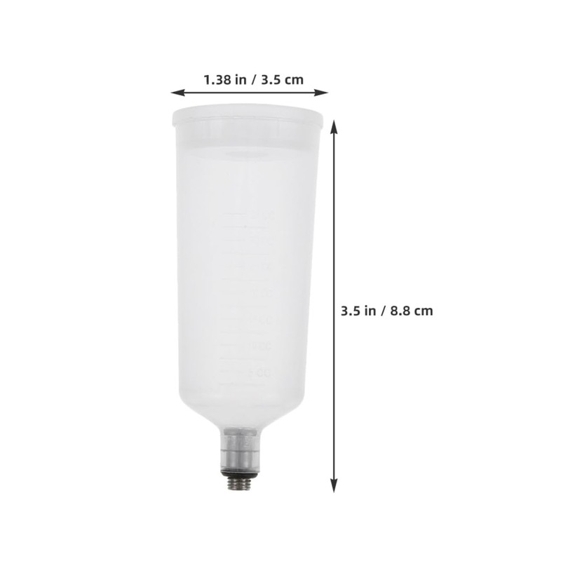 Hohopeti 4pcs Split Replaceable Airbrush Cups Clear Plastic Paint Containers