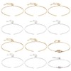 Beebeecraft 10Pcs/Box 120mm 2 Colors Adjustable Slider Bracelet 18K Gold