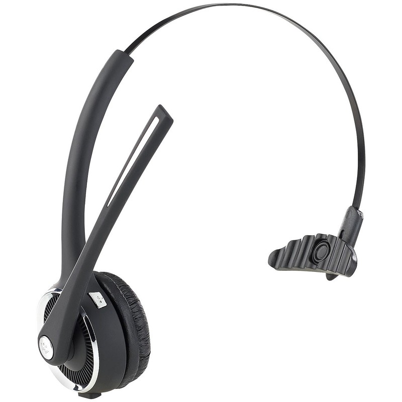 Callstel PC Headset: Profi-Mono-Headset mit Bluetooth, Geräuschunterdrückung, 15-Std.-Akku (Headset schnurlos,