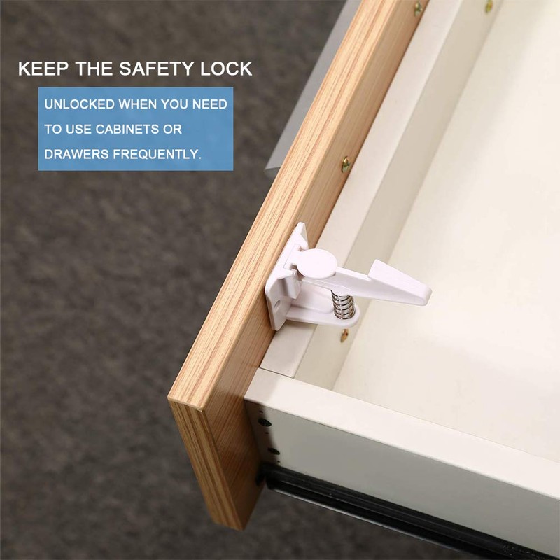 SACONELL Child Safety Cabinet Pack of 12, White/White and Black