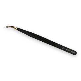 Beauty Power 30 Degree Isolation Lash Tweezers for Eyelash Extensions, Precision Fiber Tip Grip Mega Volume Lash Tweezers (Gold)