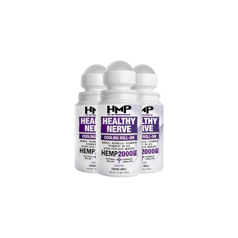 HMP Nerve Roll-On for Feet, Hands, Legs, Toes, Back 2000MG