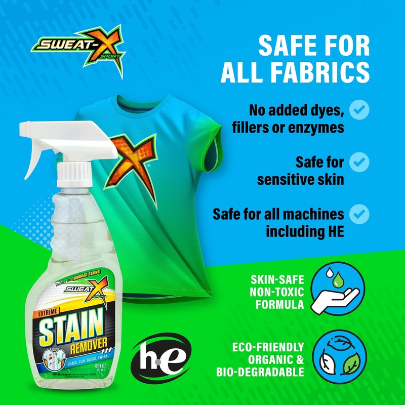Sweat X Extreme Stain Remover – Multi-Purpose Nontoxic Stain Spray