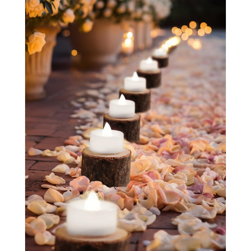 BEICHI 24-Pack Timer Tea Lights Candles Battery Operated, LED Tea