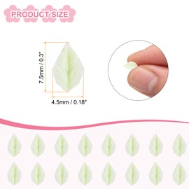 CoCud Mini Resin Flower, 0.18" Diameter, Miniature Tiny Flower Charm Dollhouse Peak Green - (Applications: for Nail Art, Fairy Garden, DIY Crafts Nail Jewelry Making), 100-Pieces