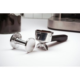 RSVP International Espresso Coffee Kitchen Tool Home and Commercial Use, Dual Sided Tamper, Aluminum Alloy