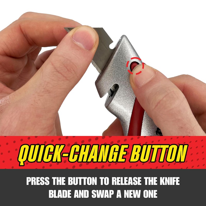 Rapid Edge Quick-Change Utility Knife, Heavy-duty Razor Knife with String