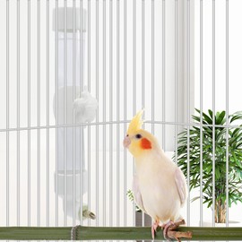 Bird Water Dispenser Parrot Waterer Automatic Bird Water Feeder for Medium Birds Parakeet Cockatiel Conure Caique (Medium)
