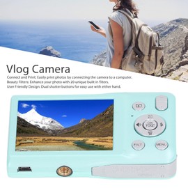 Digital Camera, FHD 8K 68MP Vlogging Camera with 2.7 Inch HD Screen, 16X Digital Zoom, Portable Video Camera for Travel, Compact Point and Shoot Camera for Student, Beginner