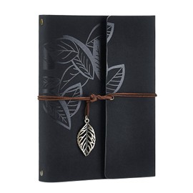 Scrapbook Photo Album,Love Memory 'Little Girl&Boy Dandelion'Photo Book DIY Vintage Leather Wedding Guestbook Unique Gift for Birthday Anniversary Valentine(Brown)