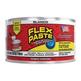 FLEX PASTE Pasta de Caucho Súper Espesa y Flexible que Funciona Bajo el Agua; Repara Múltiples Superficies; Ideal para Proyectos de Interior y Exterior; Esparce, Modela, Forma y Sella Agujeros, Grietas y Superficies Secas o Húmedas, Se Puede Pintar, Exce
