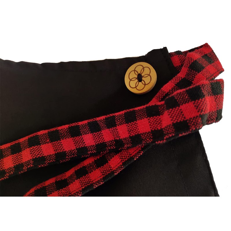 Switchon Waterproof Black Polyester Kitchen Apron Free Size with Front