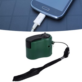 USB Hand Crank Charger 5.5V 600mA LED Light Portable Emergency Charger for Outdoor Hiking