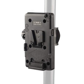 FocusFoto V-Lock Mount Battery Pack Adapter Power Supply Plate D-tap Connector with U Clamp for Sony Camera Tripod Light Stand