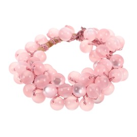 WOONEKY Soft Pink Cat Eye Hair Scrunchies Elegant Elastic Ponytail Holders for Women Durable Fade Resistant Hair Accessories Stylish Decorative Bands for Buns and Everyday Hairstyles