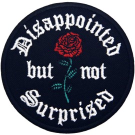 Disappointed But Not Surprised Patch Embroidered Applique Badge Iron On Sew On Emblem
