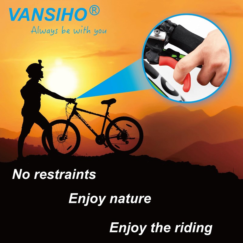 VANSIHO Silicone Brake Lever Covers for Mountain Bike (Blue)