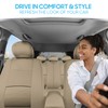 BDK OS-309-AB Tan Trim Black Car Seat Covers Full 9