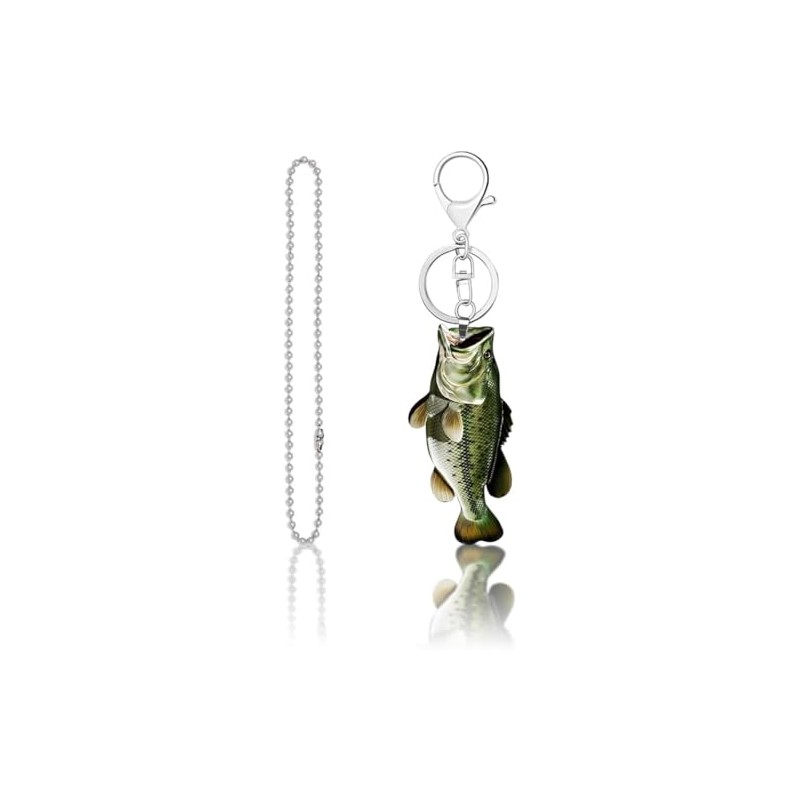 Mifoneix Fisherman Fishing Big Bass Creative 2d Flat Keychain Mother'S