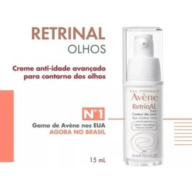 Crema antienvejecimiento Avène Retrinal para contorno de ojos, 15 ml. Tiempo de aplicación: día/noche. Tipo de piel: todo tipo de piel
