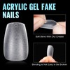 TOMICCA Short Coffin Nail Tips, 15 Sizes Full Cover Double