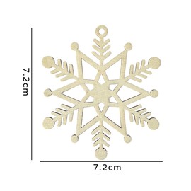 Harukita Christmas Ornaments Snow Snowflake Nordic Wooden Decorations Stylish Christmas Tree Adornment Fashionable Interior DIY Set of 12
