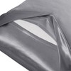 Ersmak Satin Body Pillow Cover, 20x54 Inches Grey Ultra Soft