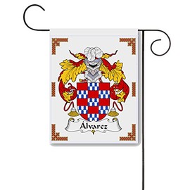 Alvarez Coat of Arms/Alvarez Family Crest 11 X 15 Garden Flag – Made in the U.S.A.