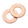 sourcing map M10 Flat Washer, 12 Pcs Copper Ring Flat