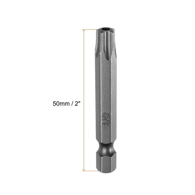 sourcing map 10pcs TS40 Star 5 Point Screwdriver Bit 1/4"