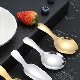 6 PCS Short Handle Spoons Tablespoon Measuring Spoons for Tea Coffee Scoop Measuring Spoons for Tea Sugar Flour Salt Spice