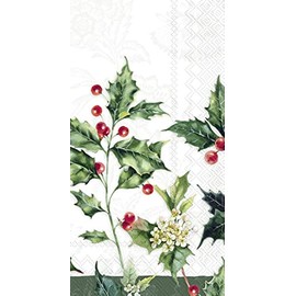 IHR Ideal Home Range Dinner Napkins Disposable 3-Ply Paper Hand Towels, 8.5" x 4.5", Alexa (Cream), 16-Count