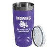 Lawn Mower Purple Edition Tumbler 20oz - Mowing the perfect