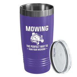 Lawn Mower Purple Edition Tumbler 20oz - Mowing the perfect - Construction Worker Architecture Student Landscape Architectural Building Designer