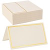 KraftiSky 50 Pack Place Cards for Table Setting with Gold
