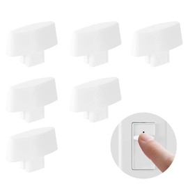 6pcs Dimmer Replacement Knobs, Simple Design Non-Universal Dimmer Light Lamp Switch Turn Knob Easy Dimming Practical Replacement Accessories for Lutron Glyder(White)